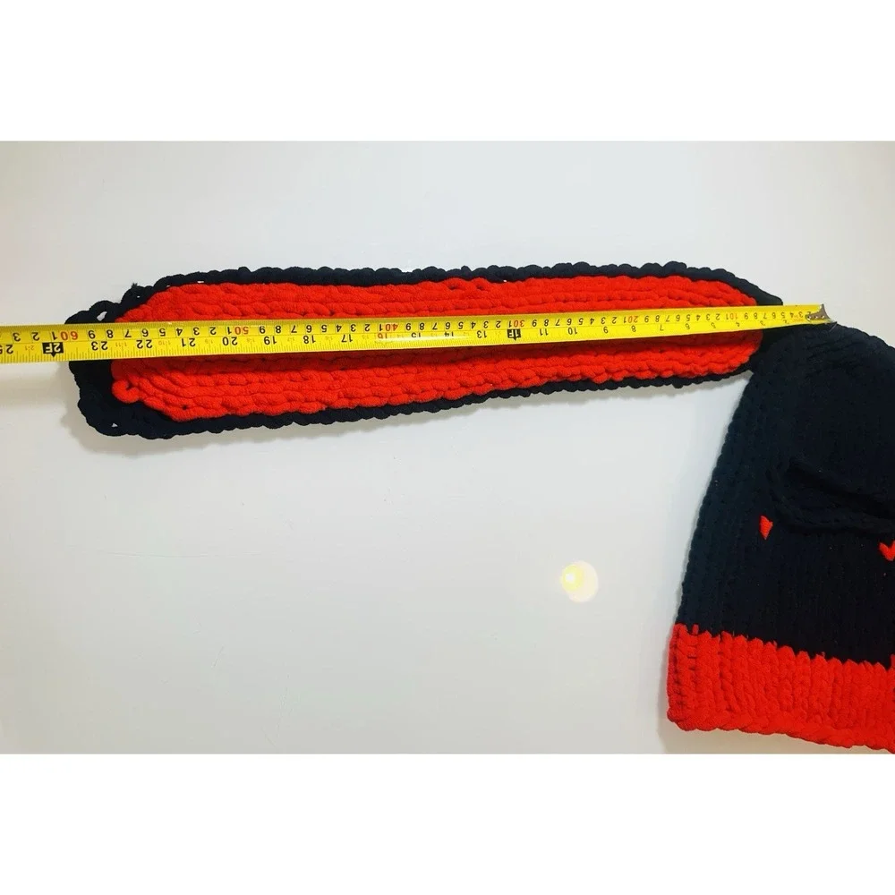 Knitted Fluffy Winter Warm Hat with Long Rabbit Ears Beanie Cute Handmade